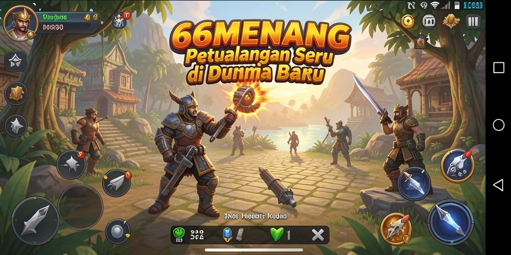 Tangkapan layar 66MENANG menampilkan aksi seru di dunia petualangan.