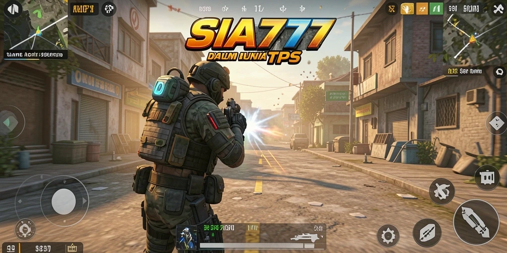 Tangkapan layar gameplay SIA777 menunjukkan aksi menegangkan dalam pertempuran TPS.