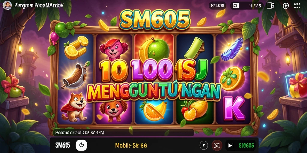 Tampilan menarik gameplay Slot SM605 yang seru.