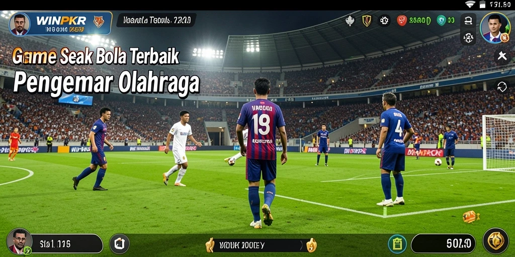 Tampilan gameplay WINPKR yang menegangkan dan penuh aksi sepak bola.