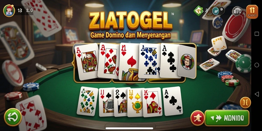 Tampilan antarmuka gameplay ZIATOGEL yang menarik dan interaktif.